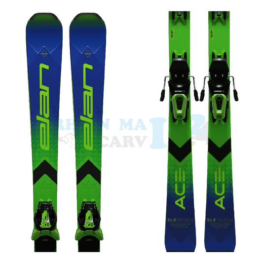 Elan ACE SLX Pro PowerShift aus dem Jahre 2023/24 in der Farbe Blau-Grün, Ansicht des ganzen Skis